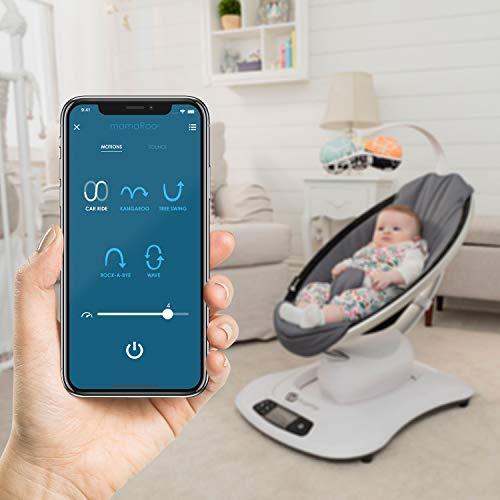 4moms® mamaRoo 4 Multi-MotionTM Baby Swing. Bluetooth Baby Rocker with 5 Unique Motions