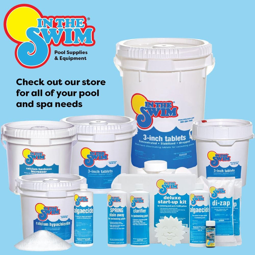 In The Swim 3 Inch Stabilized Chlorine Tablets for Sanitizing Swimming Pools - Individually Wrapped. Slow Dissolving - 90% Available Chlorine - Tri-Chlor - 50 Pounds