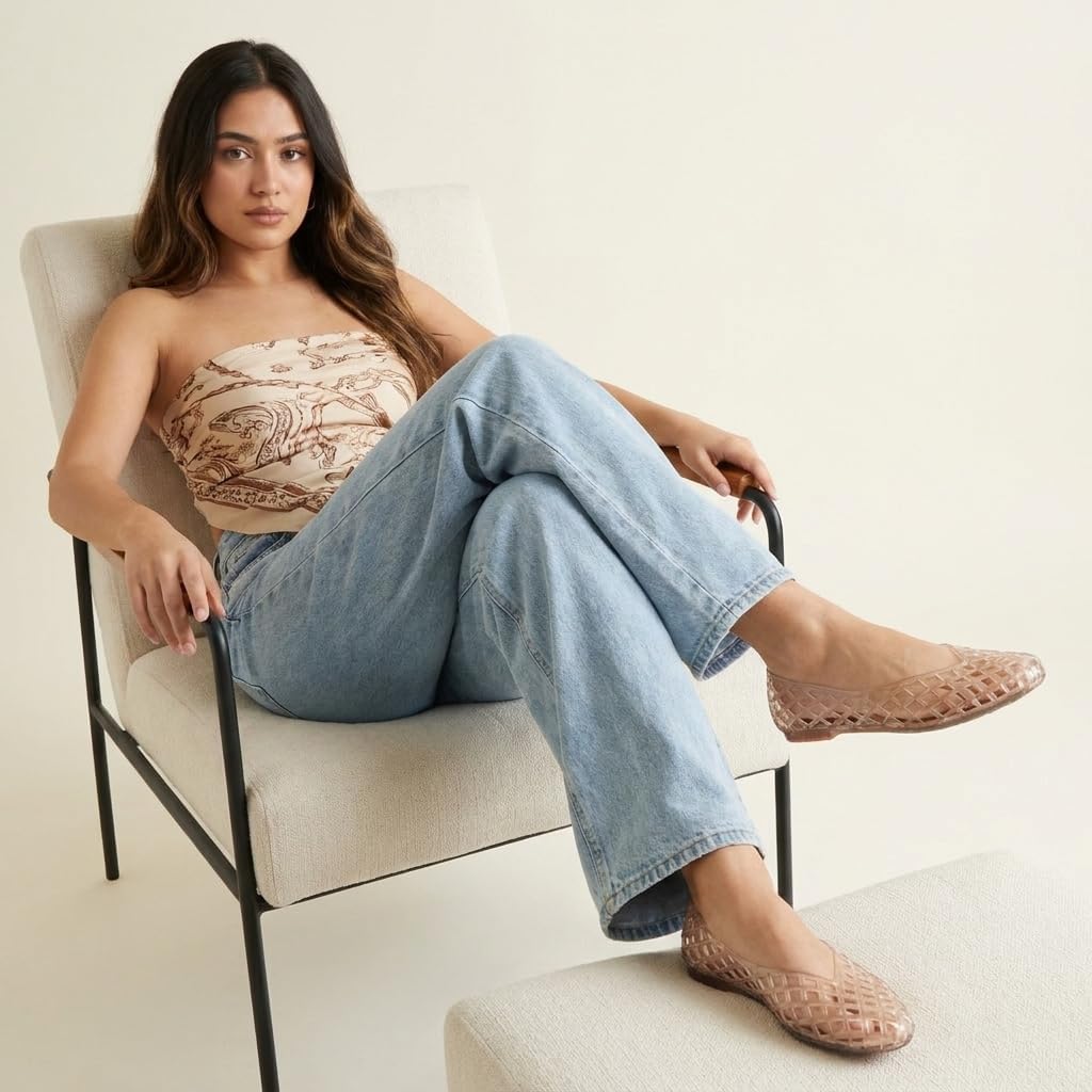 Siesta Modern Lattice Ballet Flats for Women