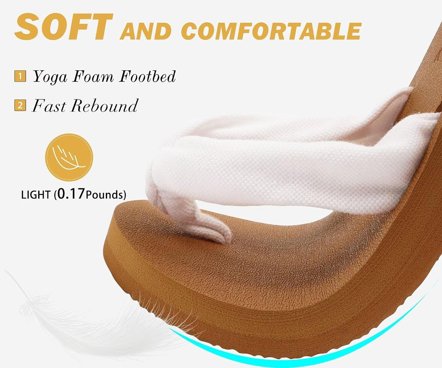Flip Flops Women Arch Support Yoga Mat