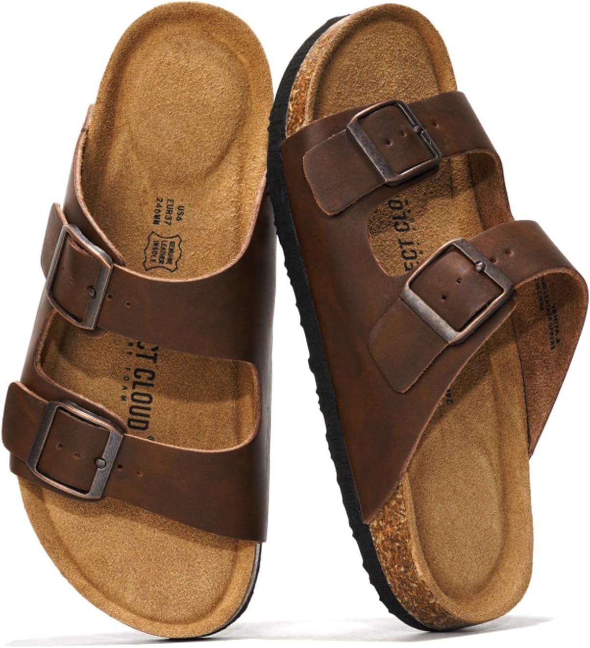 100% Genuine Leather Flat Sandals For Women 2026