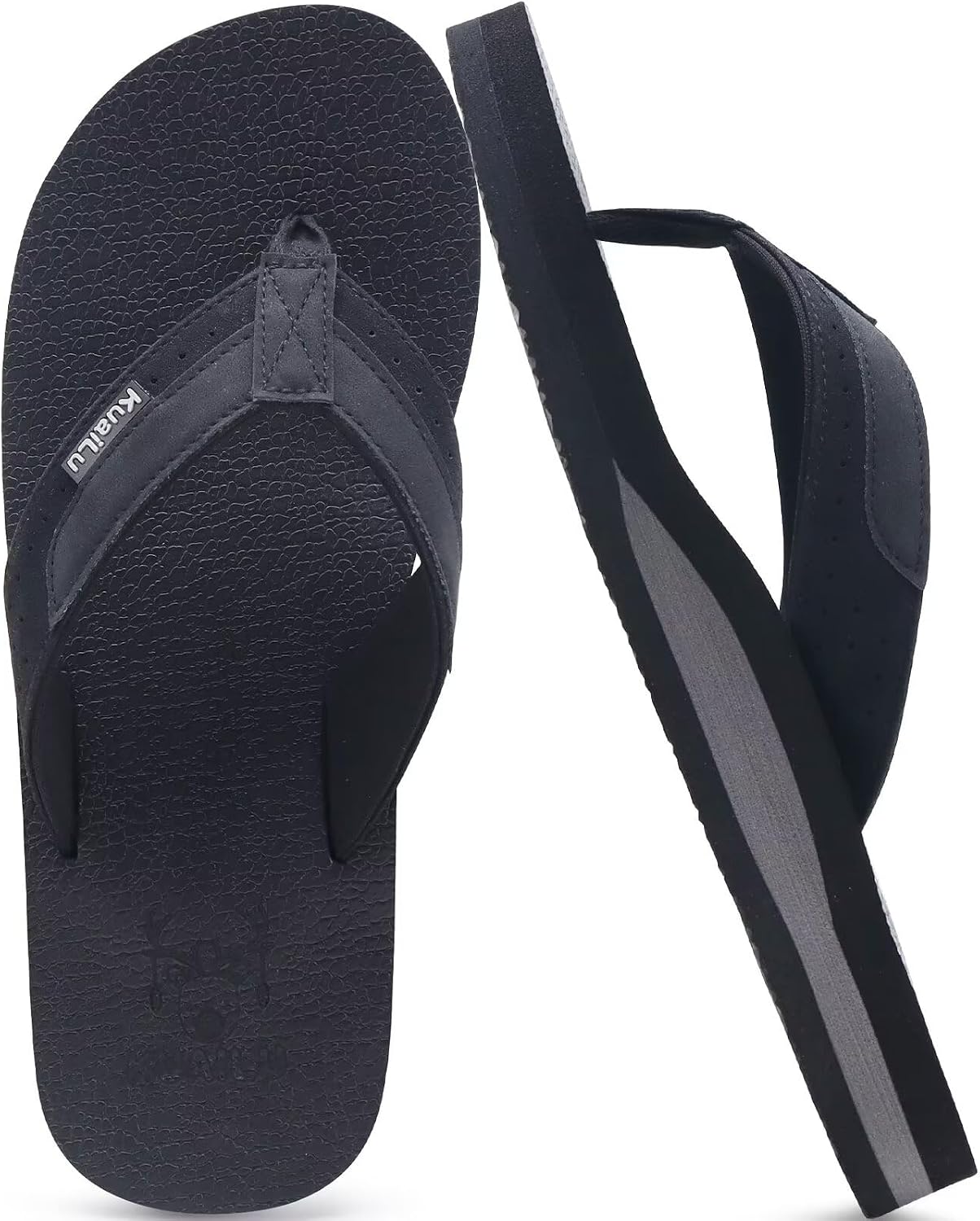 Mens Leather Flip Flops Arch Support