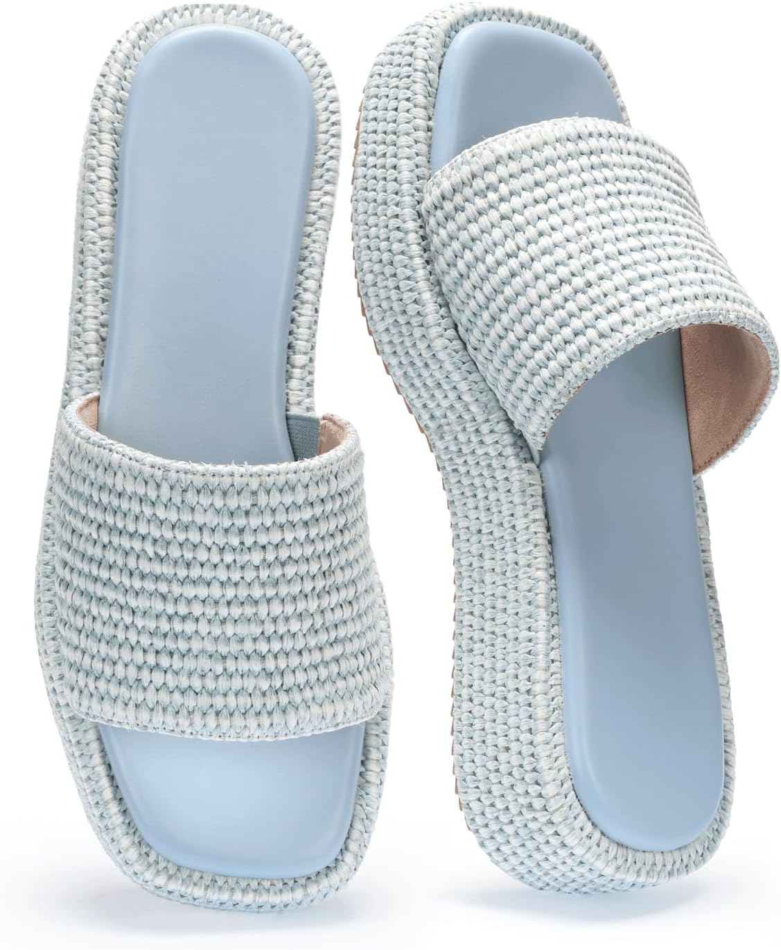 Platform Sandals Women Raffia Wicker Espadrilles