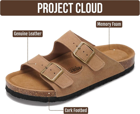 100% Genuine Leather Flat Sandals For Women 2026