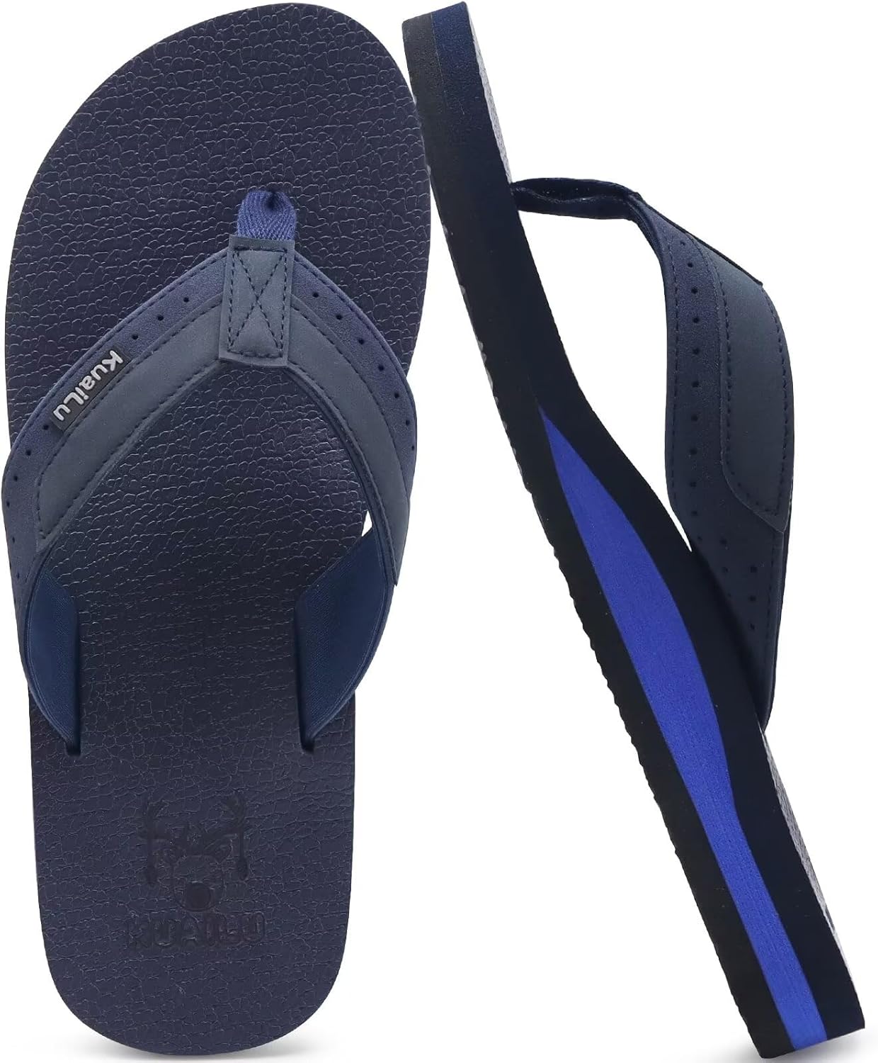 Mens Leather Flip Flops Arch Support