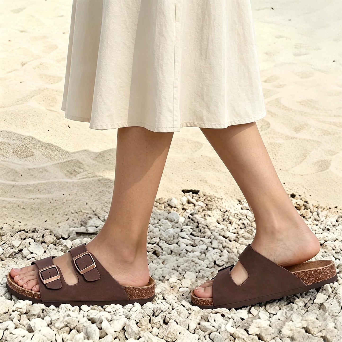 Unisex Cork Footbed Slide Sandal