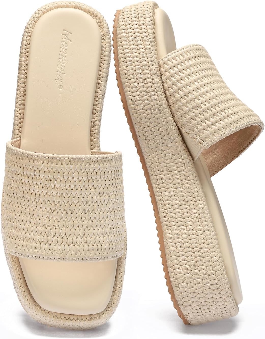 Platform Sandals Women Raffia Wicker Espadrilles