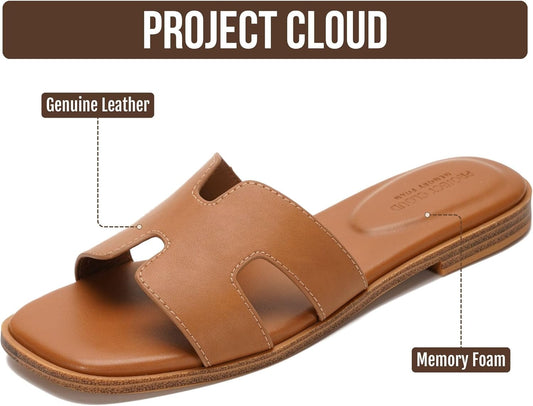 100% Genuine Leather Sandals for Women 2026