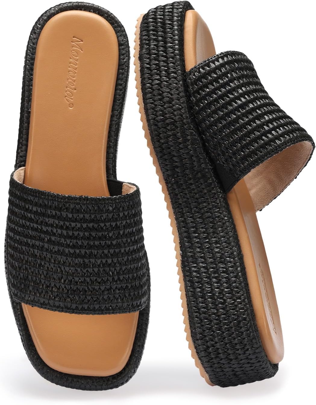 Platform Sandals Women Raffia Wicker Espadrilles
