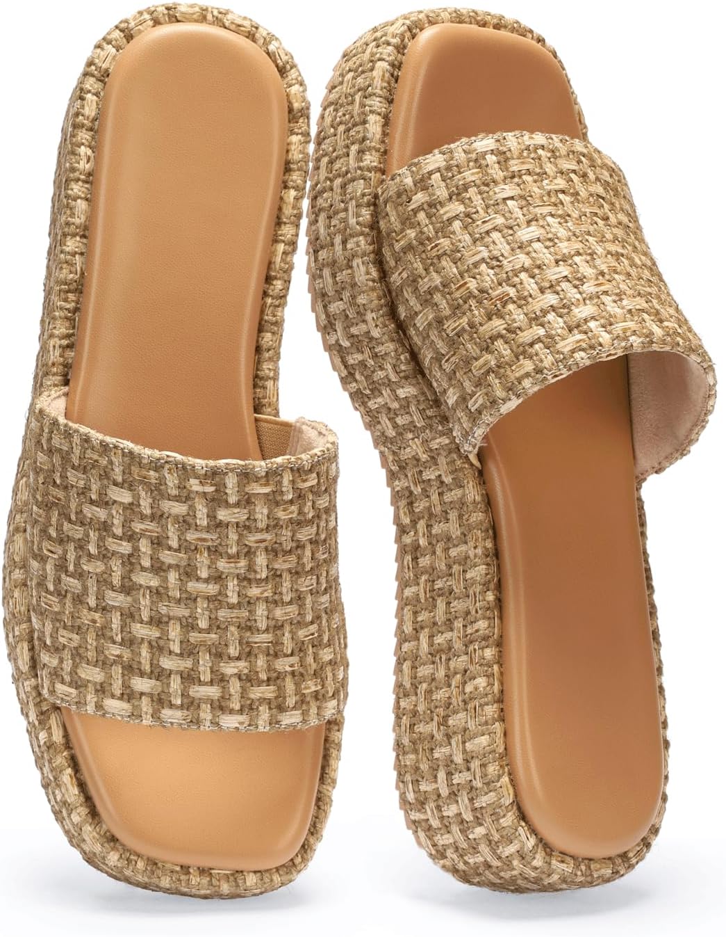 Platform Sandals Women Raffia Wicker Espadrilles
