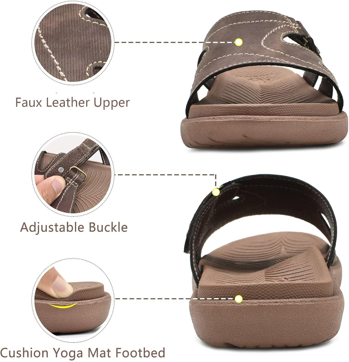 Womens Fashion Orthotic Slides Ladies Lightweight Athletic