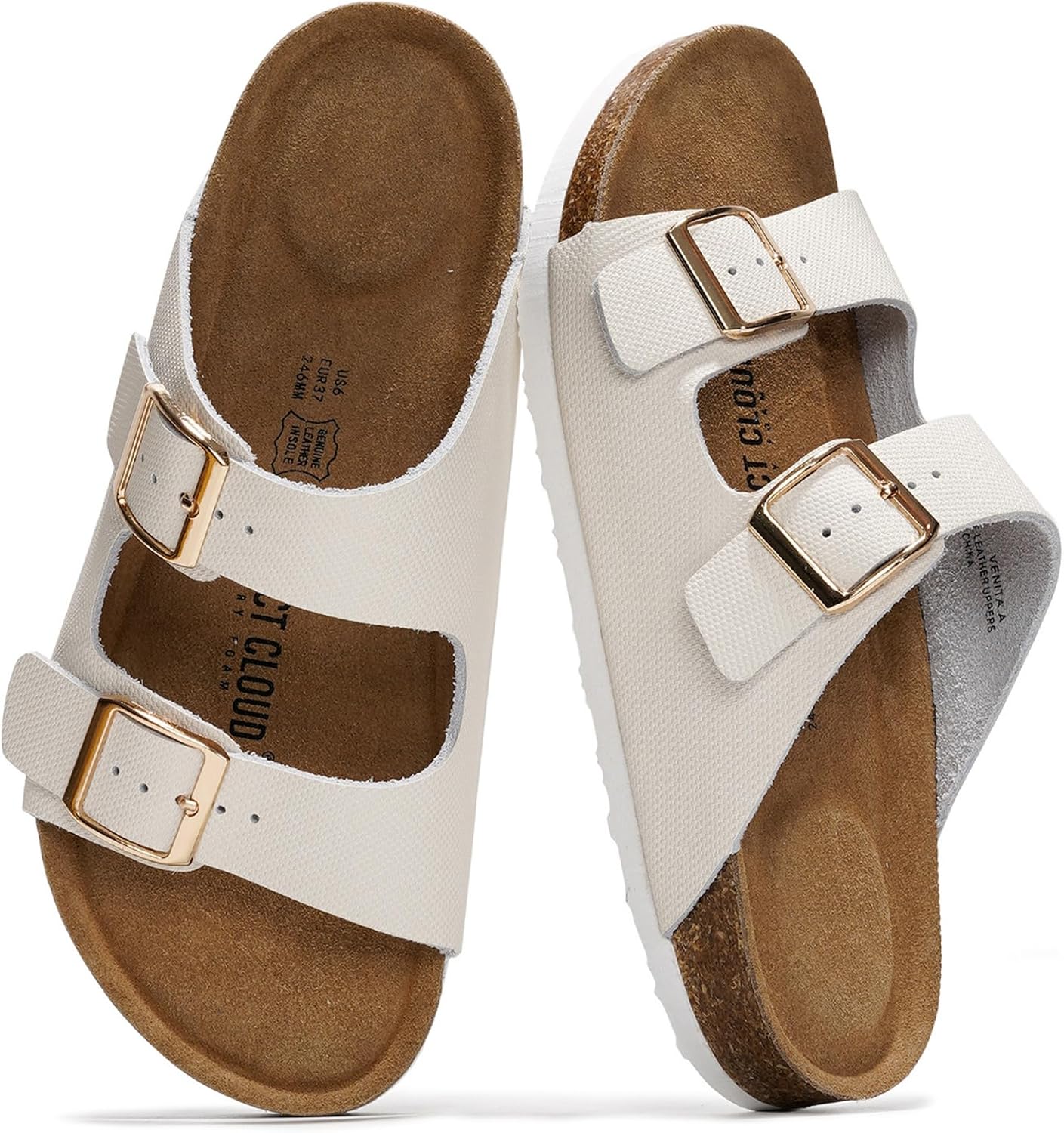 100% Genuine Leather Flat Sandals For Women 2026