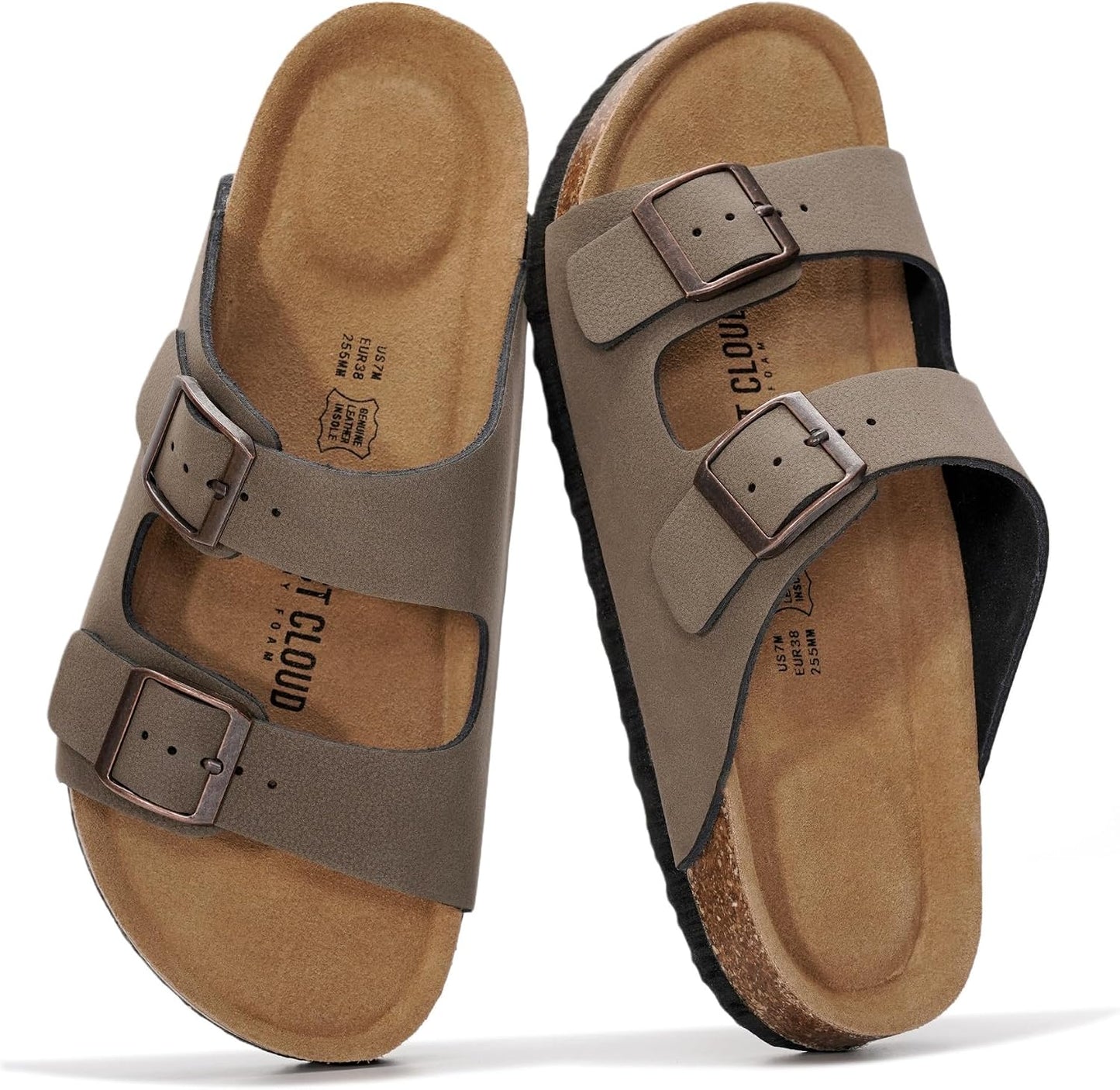 100% Genuine Leather Flat Sandals For Women 2026