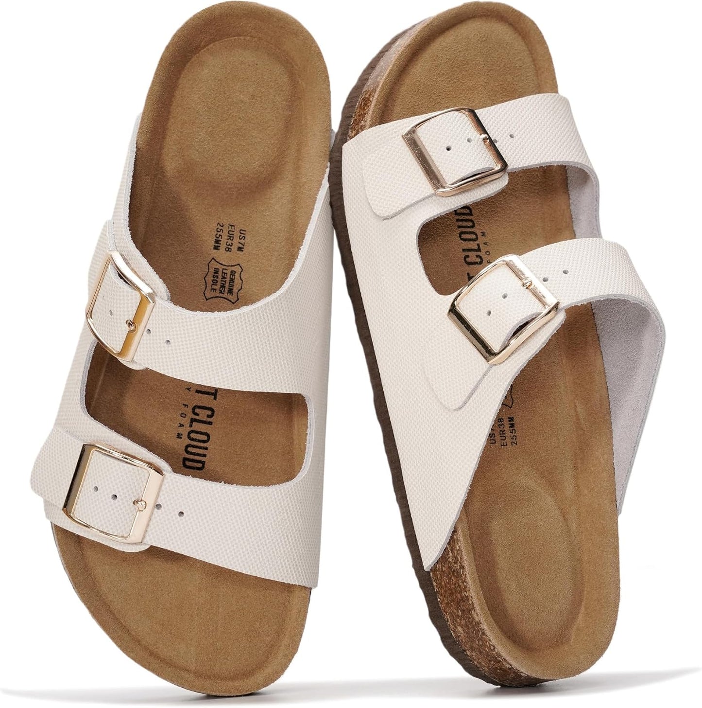 100% Genuine Leather Flat Sandals For Women 2026