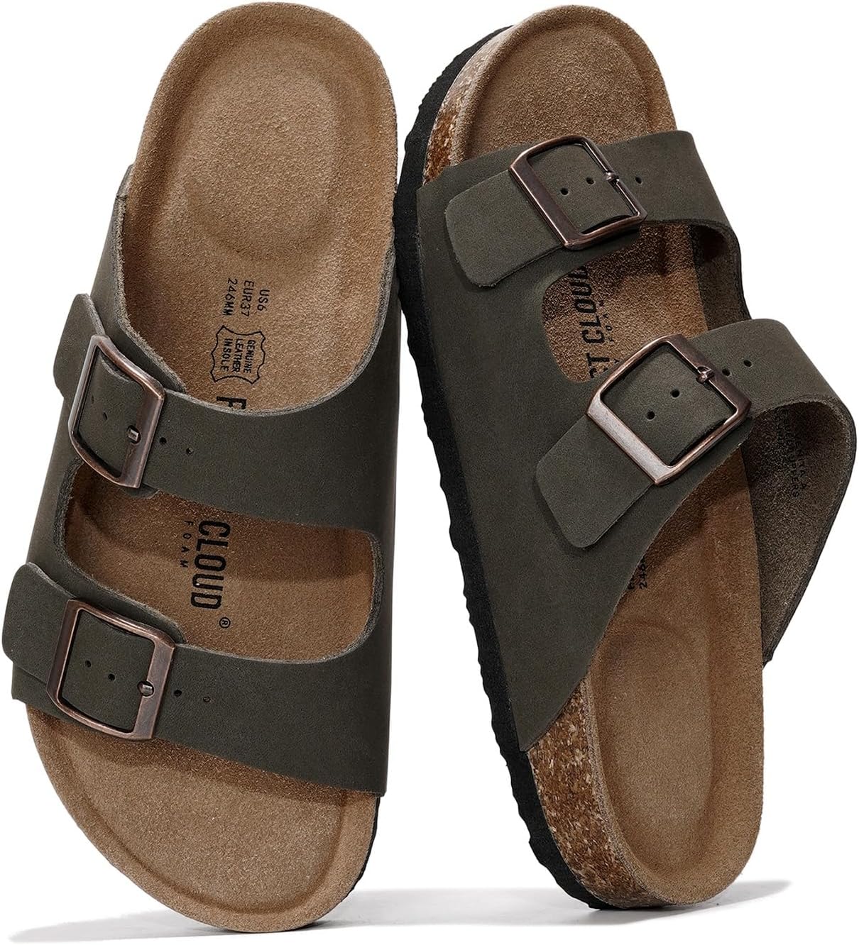 100% Genuine Leather Flat Sandals For Women 2026