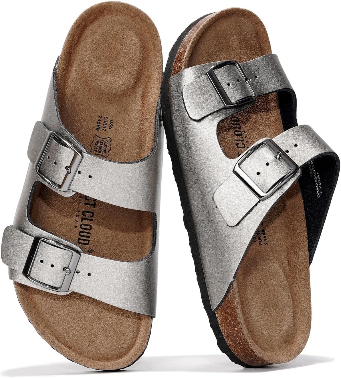 100% Genuine Leather Flat Sandals For Women 2026