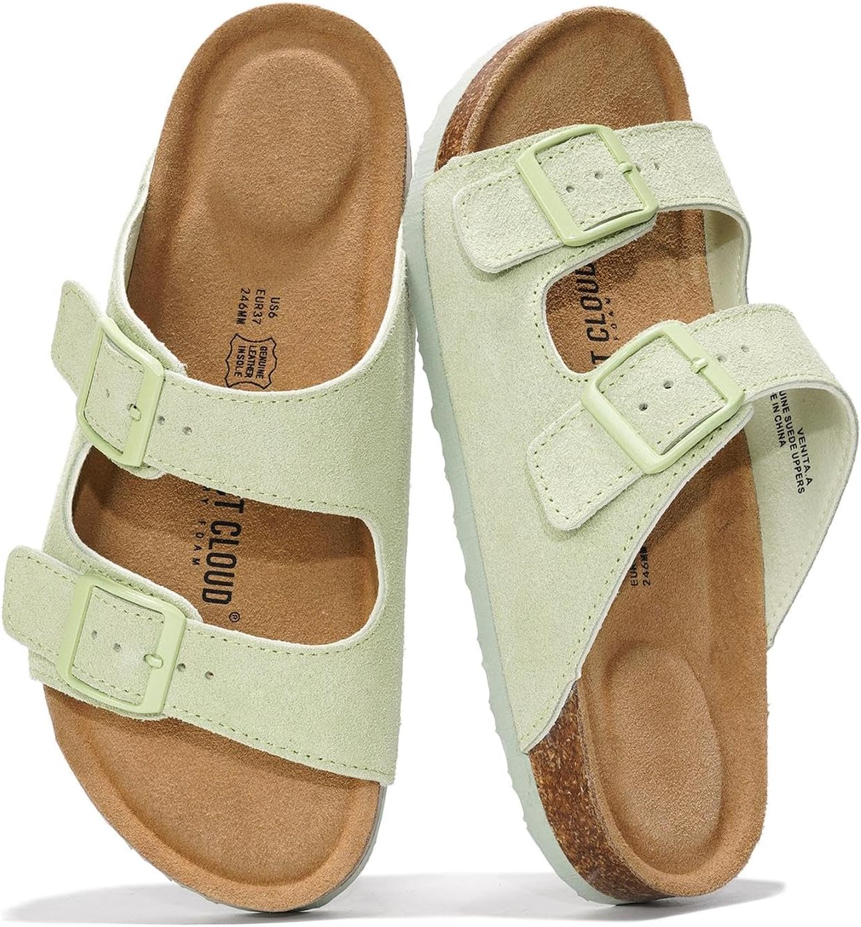 100% Genuine Leather Flat Sandals For Women 2026