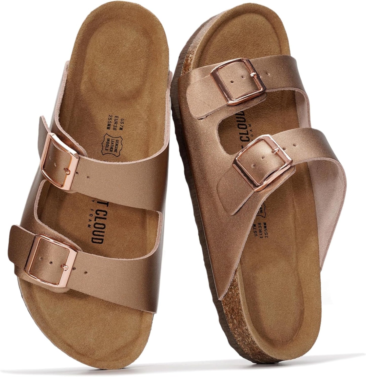 100% Genuine Leather Flat Sandals For Women 2026