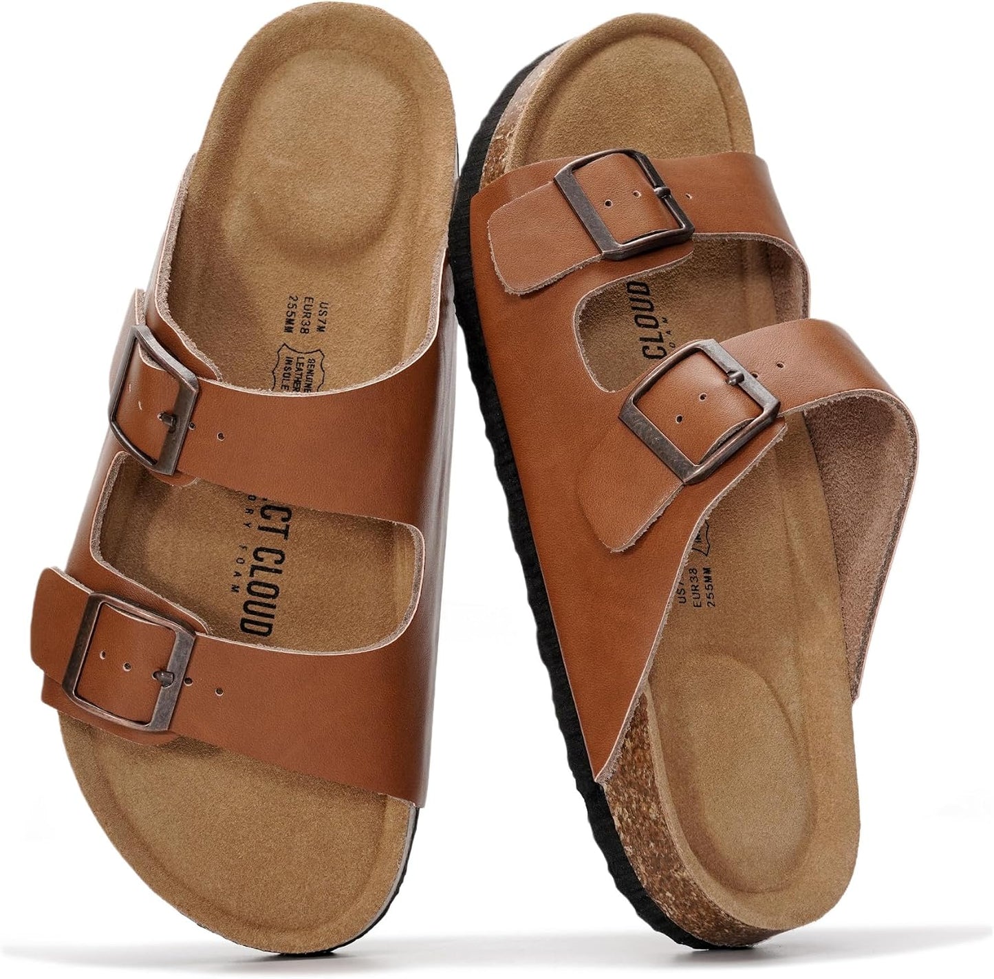 100% Genuine Leather Flat Sandals For Women 2026