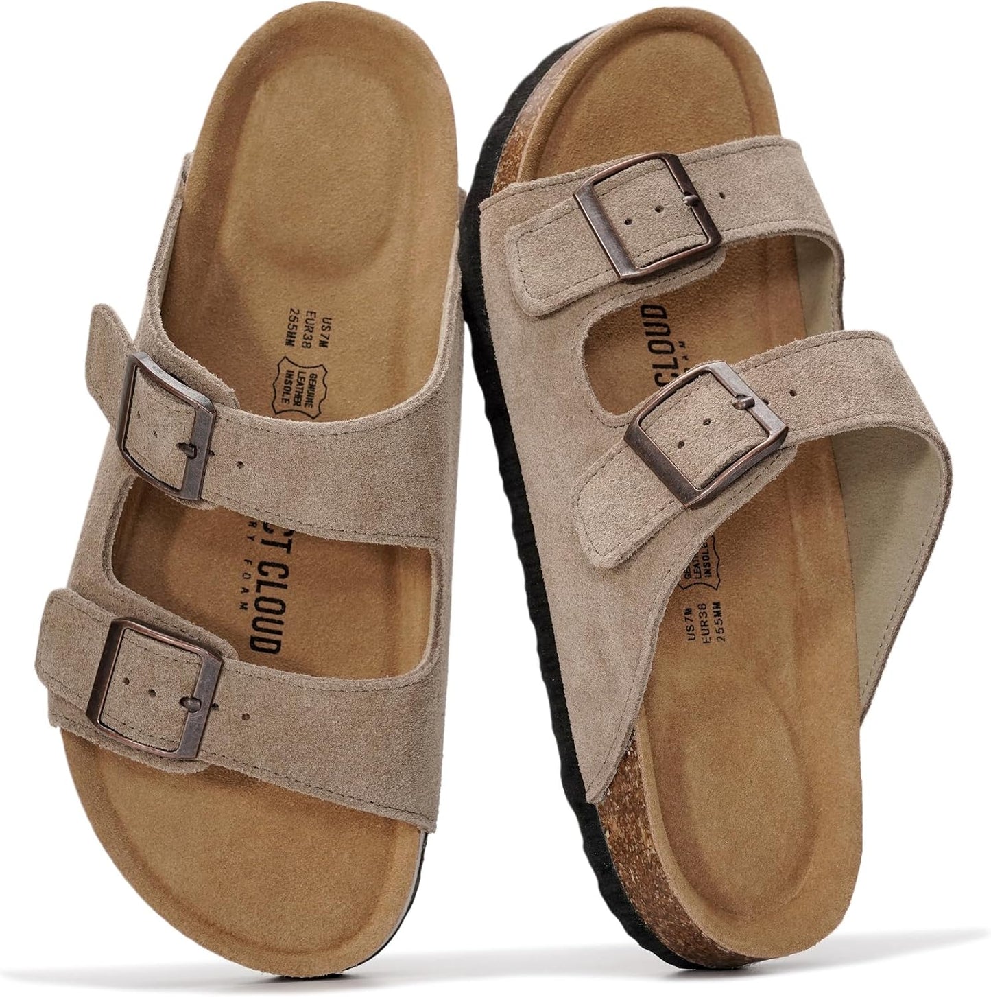 100% Genuine Leather Flat Sandals For Women 2026