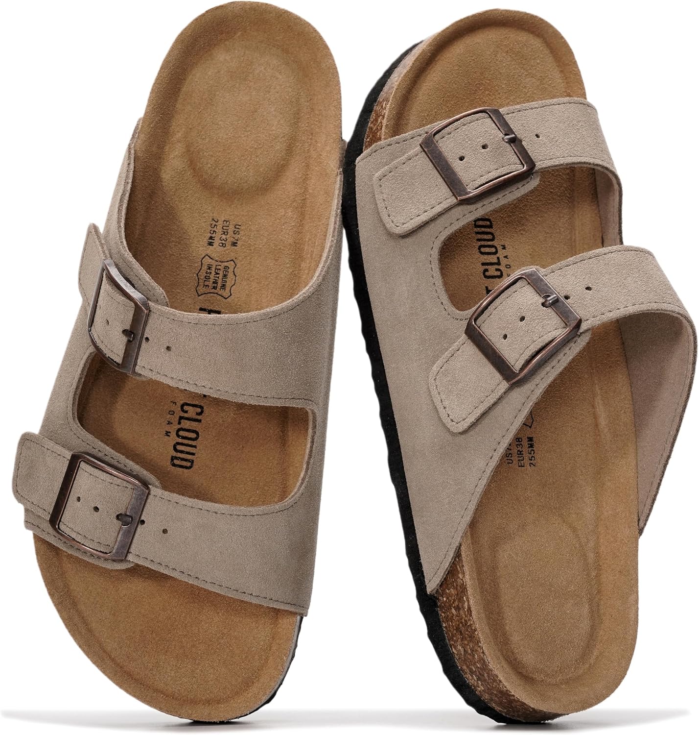 100% Genuine Leather Flat Sandals For Women 2026