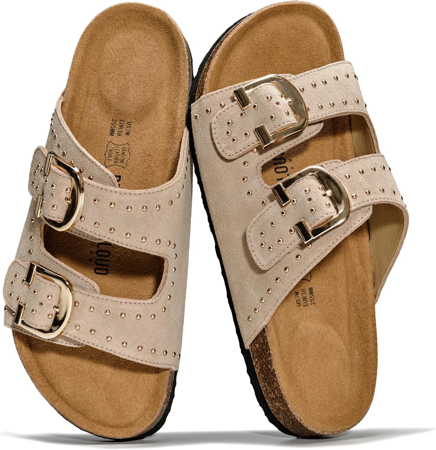 100% Genuine Leather Flat Sandals For Women 2026